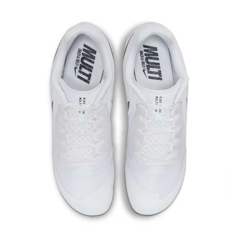 Unisex Nike Zoom Rival Multi Track Spike - White/Black/Metallic Silver - Regular (D) 6 Unisex Nike Zoom Rival Multi Track Spike - White/Black/Metallic Silver - Regular (D) - Image 4