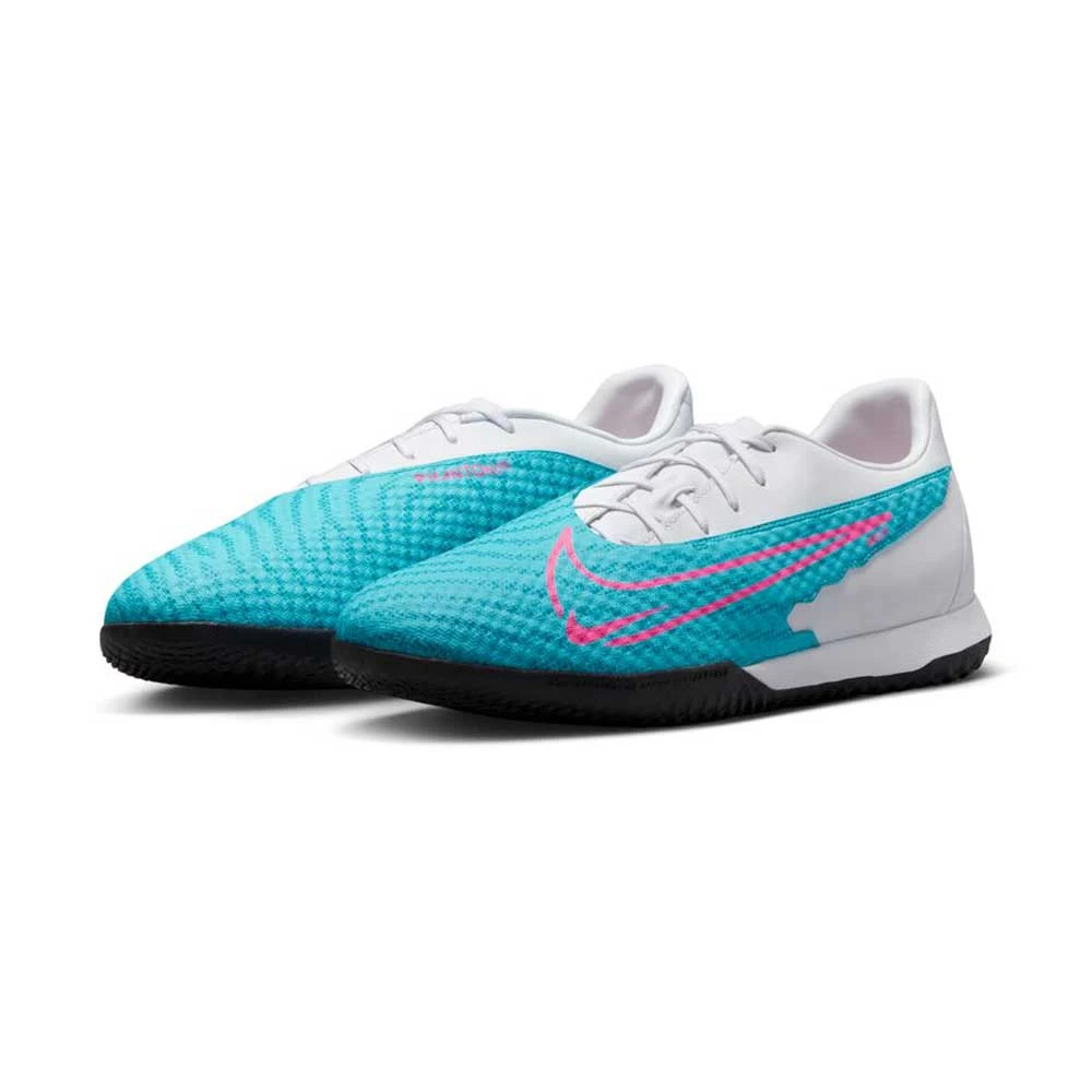 Nike Unisex Phantom GX Academy IC/Court Soccer Shoe - Baltic Blue/Pink Blast/White - Regular (D) 4 Nike Unisex Phantom GX Academy IC/Court Soccer Shoe - Baltic Blue/Pink Blast/White - Regular (D) - Image 2