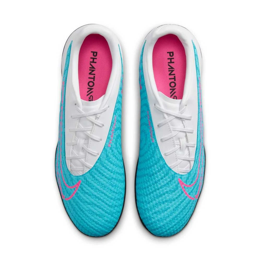 Nike Unisex Phantom GX Academy IC/Court Soccer Shoe - Baltic Blue/Pink Blast/White - Regular (D) 6 Nike Unisex Phantom GX Academy IC/Court Soccer Shoe - Baltic Blue/Pink Blast/White - Regular (D) - Image 4