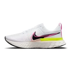 Nike Men's React Infinity Run FlyKnit 2 - White/Black/Sail/Pink Blast - Regular (D) -Optimal Sportswear Store DJ5395 100 PHSLH000 2000