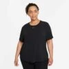 Nike Women's One Luxe Women's Standard Fit Short-Sleeve Top - Black -Optimal Sportswear Store DJ6751 010 PHSFM001 1
