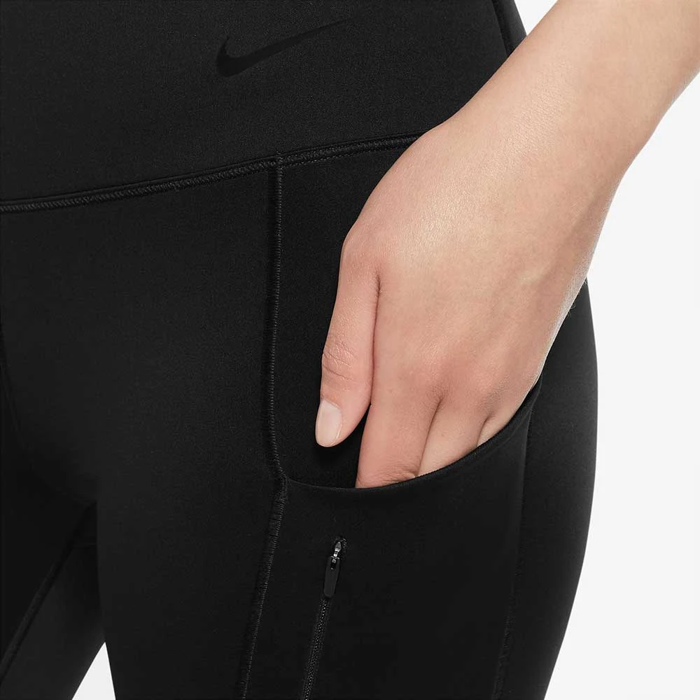 Women's Nike Dri-FIT Go High Rise 7/8 Tight - Black/Black 4 Women's Nike Dri-FIT Go High Rise 7/8 Tight - Black/Black - Image 2