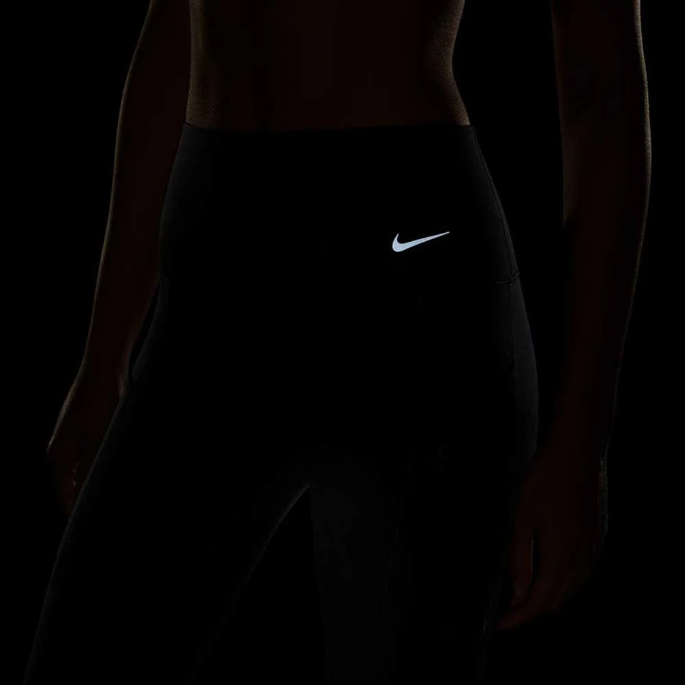 Womwn'a Nike Dri-FIT Go High Rise Tight - Black/Black 6 Womwn'a Nike Dri-FIT Go High Rise Tight - Black/Black - Image 4