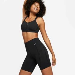 Women's Nike Dri-Fit Go High Rise 8in Short - Black