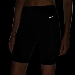 Women's Nike Dri-Fit Go High Rise 8in Short - Black -Optimal Sportswear Store DQ5923 010 PHSYM200