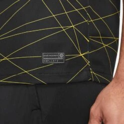 Nike Men's Paris Saint-Germain 2023/24 Stadium Fourth Jersey - Black/Tour Yellow -Optimal Sportswear Store DR3969 011 PHSYM001