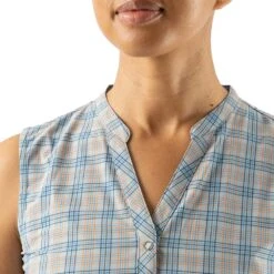 Women's High Country Sleeveless Shirt - All Aboard Plaid 11 Women's High Country Sleeveless Shirt - All Aboard Plaid -Optimal Sportswear Store DSC00252 5000x dddb89cf 1346 4a07 ba9c 793c4c4bc5f8