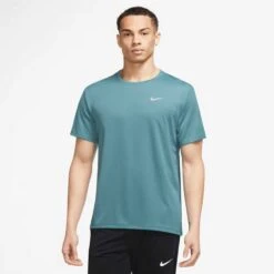 Nike Men's Miler Short Sleeve Top- Mineral Teal