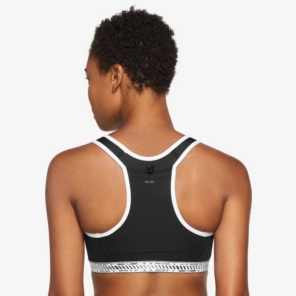 Nike Women's Swoosh On The Run Bra - Black 4 Nike Women's Swoosh On The Run Bra - Black - Image 2