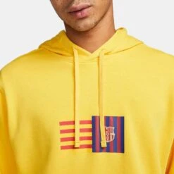 Nike Men's FC Barcelona Club Hoodie -Amarillo/Deep Royal Blue -Optimal Sportswear Store DX4755 728 PHSYM001 1
