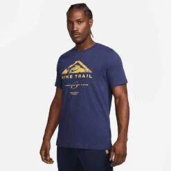 Men's Nike Tee Run Trail T-Shirt - Midnight Navy -Optimal Sportswear Store DZ2727 410 PHSFM001 2000