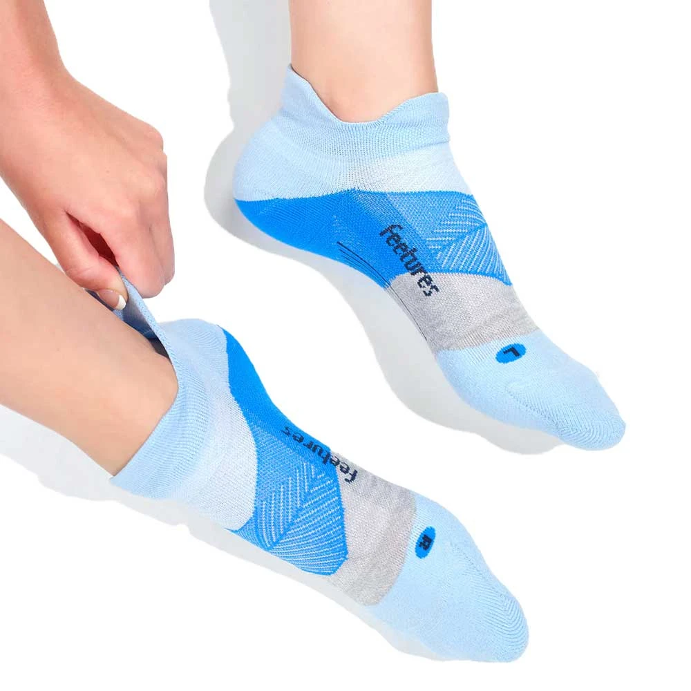 Feetures Unisex Elite Light Cushion No Show Tab Socks - Big Sky Blue 5 Feetures Unisex Elite Light Cushion No Show Tab Socks - Big Sky Blue - Image 3