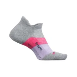 Feetures Unisex Elite Max Cushion No Show Tab Socks - Gradual Grey