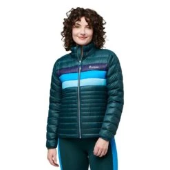 Cotopaxi Women's Fuego Down Jacket - Deep Ocean Stripes -Optimal Sportswear Store F22 W Fuego Down Jacket Deep Ocean Stripes 1083