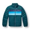 Cotopaxi Women's Fuego Down Jacket - Deep Ocean Stripes -Optimal Sportswear Store F22 W Fuego Down Jacket Deep Ocean Stripes F