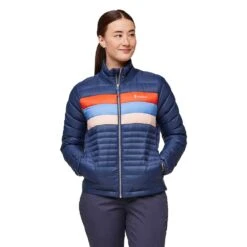 Cotopaxi Women's Fuego Down Hooded Jacket 2023 - Ink/Rosewood -Optimal Sportswear Store F23 W Fuego Down Jacket Ink Rosewood4