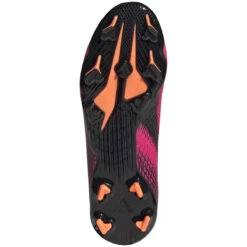 ADIDAS JR X Ghosted .3 Laceless FG Soccer Shoe - Shock Pink/Core Black/Screaming Orange -Optimal Sportswear Store FY7281 02