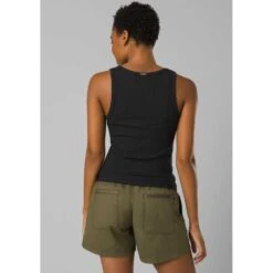 Prana Women's Foundation Rib Tank Top - Black Heather -Optimal Sportswear Store Foundation Rib Tank 2