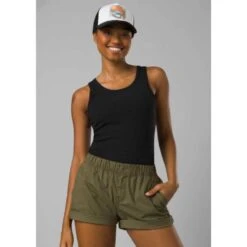 Prana Women's Foundation Rib Tank Top - Black Heather -Optimal Sportswear Store Foundation Rib Tank 5