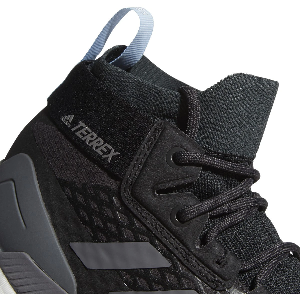ADIDAS Women's Terrex Free Hiker GoreTEX Hiking Shoe - Carbon/Grey/Glow Blue - Regular (B) 4 ADIDAS Women's Terrex Free Hiker GoreTEX Hiking Shoe - Carbon/Grey/Glow Blue - Regular (B) - Image 2
