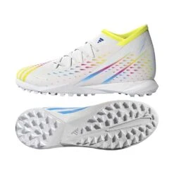 ADIDAS Unisex Predator Edge .3 TF Soccer Shoe - Ftwr White/Solar Yellow/Powder Blue - Regular (D) 8 ADIDAS Unisex Predator Edge .3 TF Soccer Shoe - Ftwr White/Solar Yellow/Powder Blue - Regular (D) -Optimal Sportswear Store GW0951