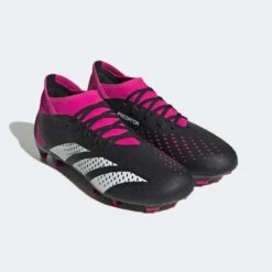 ADIDAS Unisex Predator Accuracy .3 FG Soccer Shoe - Core Black/Ftwr White/Team Shock Pink 2 - Regular (D) -Optimal Sportswear Store GW4589 pair