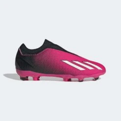 ADIDAS Youth JR X Speedportal .3 LL FG Soccer Shoe - Team Shock Pink/Zero Met - Regular (D)