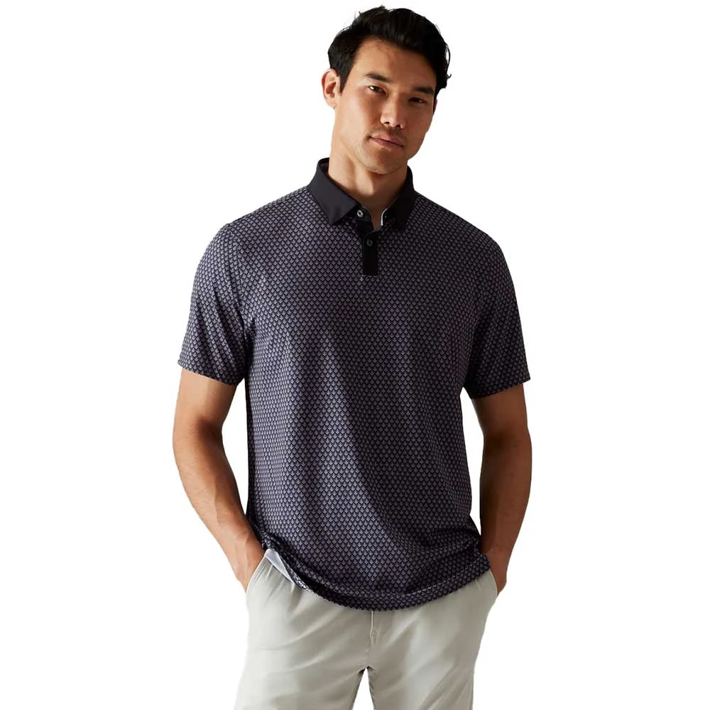 Men's Golf Sport Polo - Black Geo 4 Men's Golf Sport Polo - Black Geo - Image 2