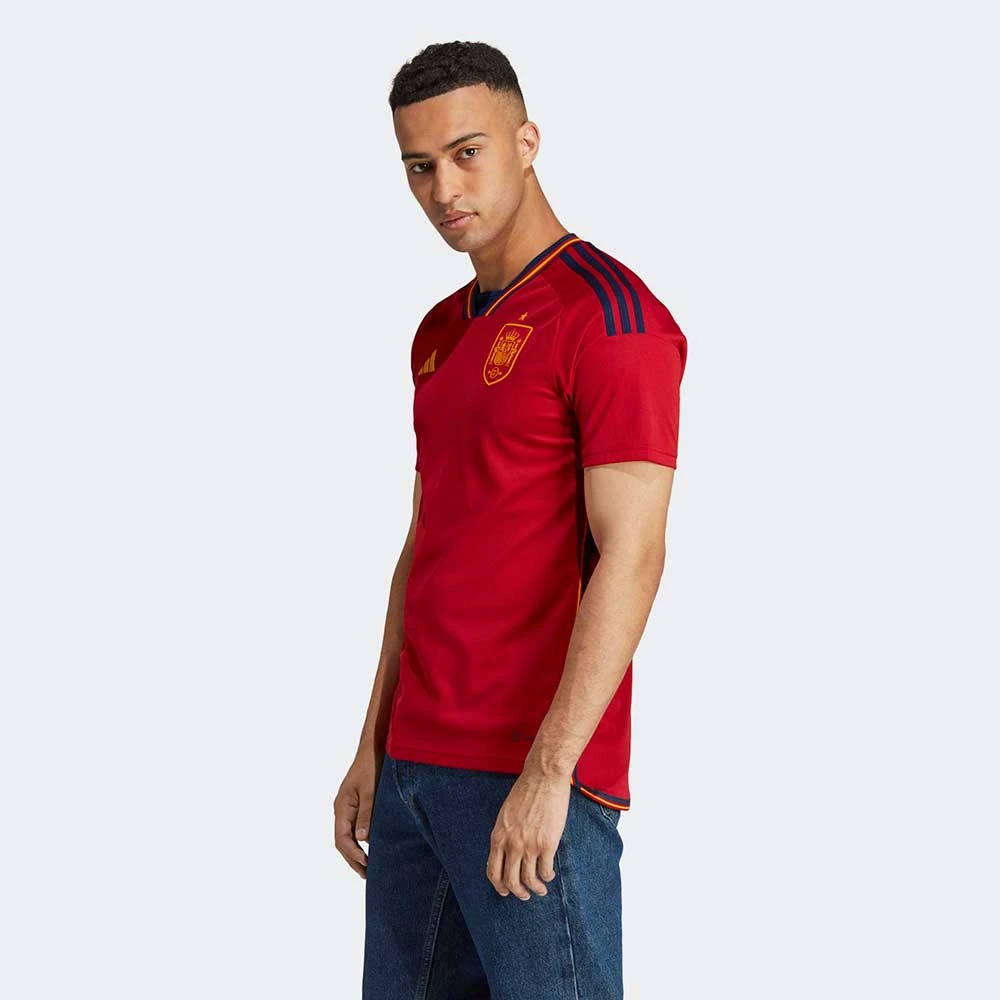 ADIDAS Men's Spain 2022 Home Jersey - Team Powder Red 8 ADIDAS Men's Spain 2022 Home Jersey - Team Powder Red - Image 6