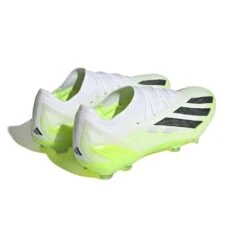 Unisex Adidas X CRAZYFAST.1 FG Soccer Shoe - Cloud White/ Core Black/ Lucid Lemon - Regular (D) -Optimal Sportswear Store HQ4516 6 FOOTWEAR Photography BackLateralTopView white 1024x1024 d1dc7eab e531 4b4e b570 7b57adc0b099