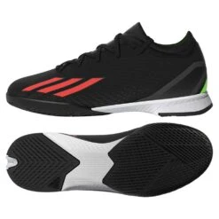 ADIDAS JR X Speedportal .3 IN Soccer Shoe - Core Black/Solar Red/Team Solar Green - Regular (D) -Optimal Sportswear Store HR1792