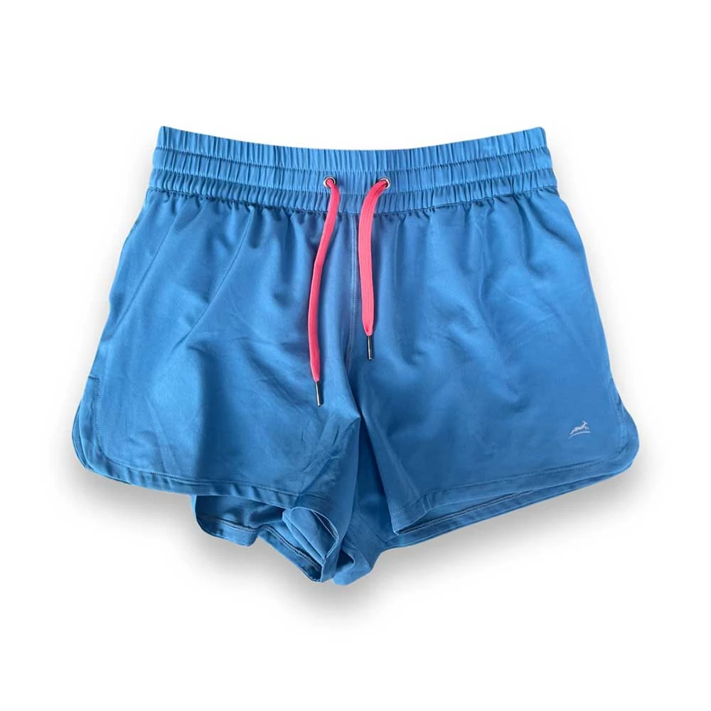 Women's Essential Running Short - Blue Ashes/Reflective 3M Gazelle Logo 3 Women's Essential Running Short - Blue Ashes/Reflective 3M Gazelle Logo