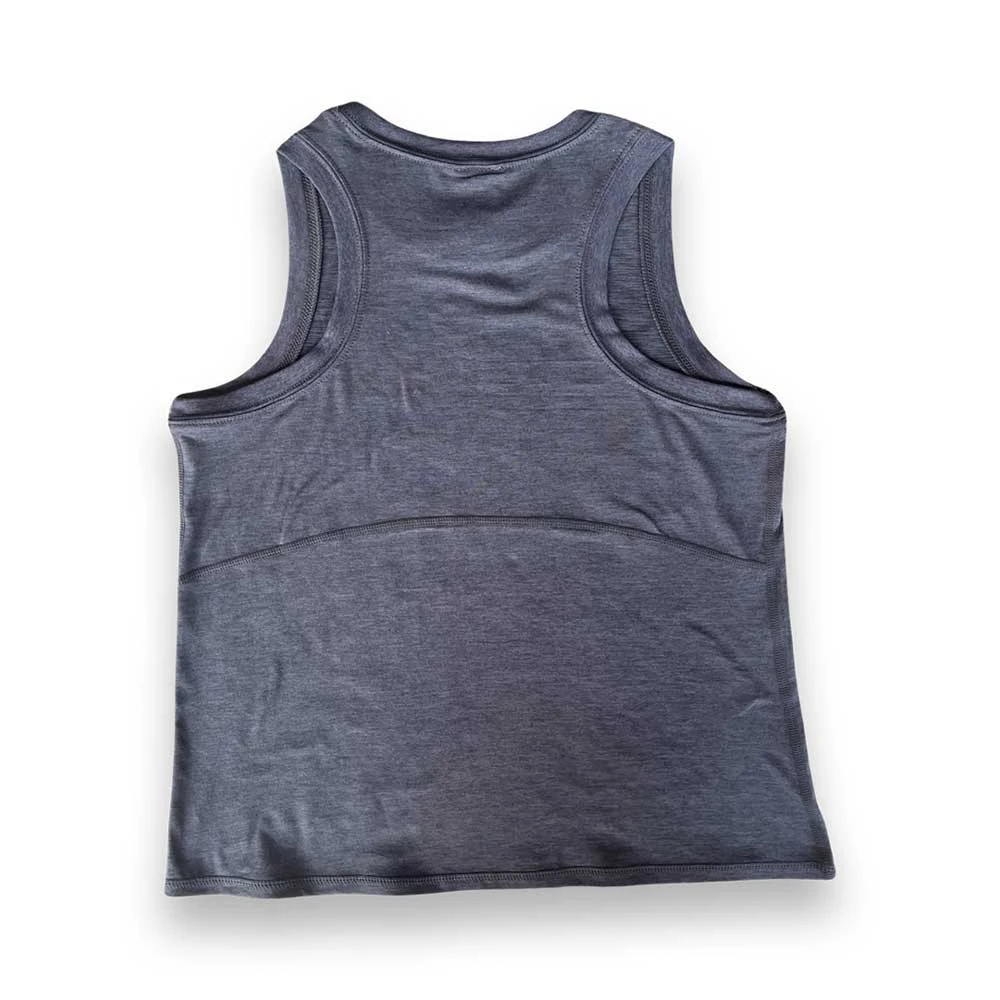 Women's Performance Tech High Neck Tank - Heather Black/Light Gray Woven Gazelle Patch 4 Women's Performance Tech High Neck Tank - Heather Black/Light Gray Woven Gazelle Patch - Image 2