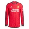 ADIDAS Men's Manchester United 23/24 Home Long Sleeve Jersey - Team Collegiate Red -Optimal Sportswear Store IP1729 01 laydown
