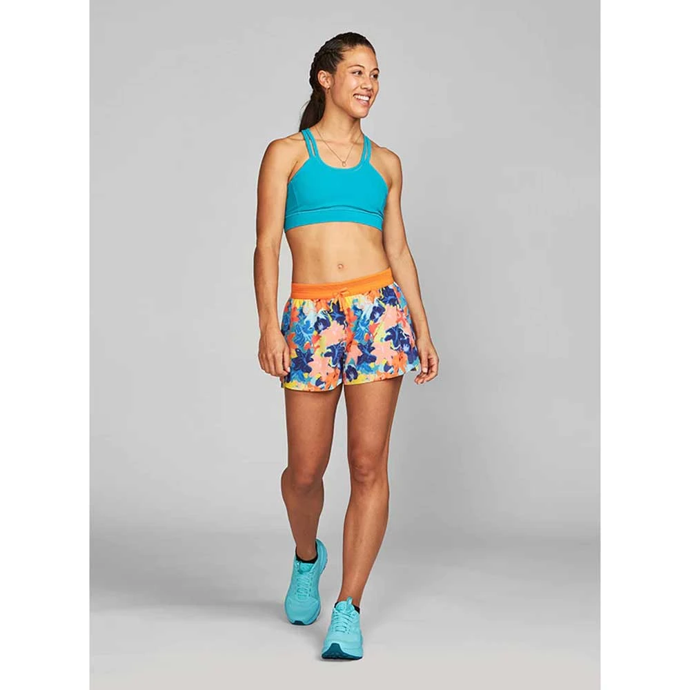 Women's 3in AFO Middle Short - Blue Floral Collage 4 Women's 3in AFO Middle Short - Blue Floral Collage - Image 2