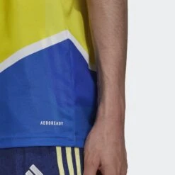 ADIDAS Juventes 21/22 3rd Jersey - Shock Yellow/Hi Res Blue -Optimal Sportswear Store Juventus 21 22 Third Jersey Yellow GS1439 41 detail