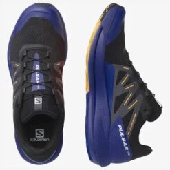 Salomon Men's Pulsar Trail Shoe - Black/Clematis Blue/Blazing Orange- Regular (D) -Optimal Sportswear Store L41603200 4f8be5c5cebfe5ac4bc995d14af1aba8