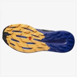 Salomon Men's Pulsar Trail Shoe - Black/Clematis Blue/Blazing Orange- Regular (D) -Optimal Sportswear Store L41603200 da37cd5b886c4091b61da96c1603e347