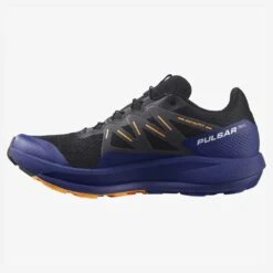 Salomon Men's Pulsar Trail Shoe - Black/Clematis Blue/Blazing Orange- Regular (D) -Optimal Sportswear Store L41603200 de44a807ae7e456be51116f7aca92a13