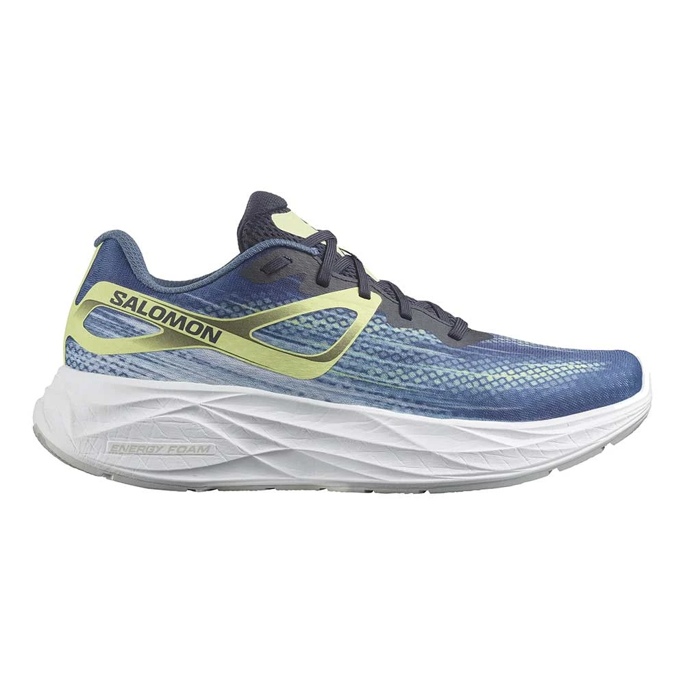 Salomon Men's Aero Glide Running Shoe- Blue Ashes/Dark Sapphire/Sunny Lime- Regular (D) 3 Salomon Men's Aero Glide Running Shoe- Blue Ashes/Dark Sapphire/Sunny Lime- Regular (D)