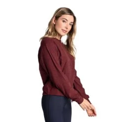LOLE Women's Om Tech Crew Neck Long Sleeve Top - Port Heather -Optimal Sportswear Store LSW4404 R425 3 2048x2860 c04f010b d4fa 4589 8960 540f060aab43
