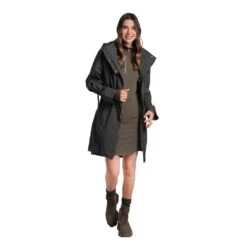 LOLE Women's Piper Oversized Rain Jacket - Olive