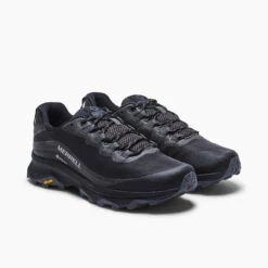 Merrell Men's Moab Speed GoreTEX Hiking Shoe - Black/Asphalt - Regular (D) -Optimal Sportswear Store MRLM J067083 021621 S21 004