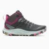 Merrell Women's Antora 3 Mid Waterproof Boot - Black/Fuchsia - Regular (B) -Optimal Sportswear Store MRLW J067582 020722 S23 000