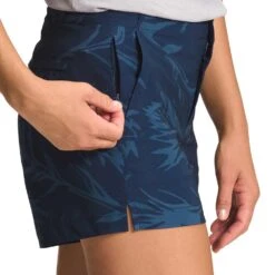 NORTH FACE Women's Never Stop Wearing Short - Summit Navy Tropical Paintbrush Print -Optimal Sportswear Store NF0A7WS9 I7J alt1