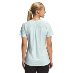 NORTH FACE Women's Dawndream Short-Sleeve- Skylight Blue Heather -Optimal Sportswear Store NF0A7WY4 N94 back