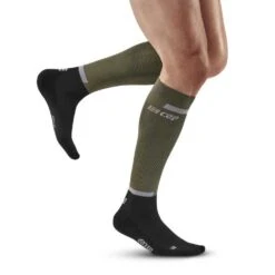 CEP Men's The Run Compression Socks 4.0 - Olive/Black -Optimal Sportswear Store Oliveblack