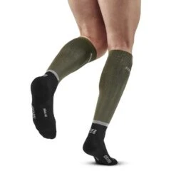 CEP Men's The Run Compression Socks 4.0 - Olive/Black -Optimal Sportswear Store Oliveblack2