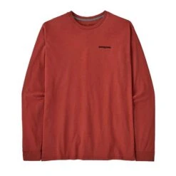 Patagonia Men's Long-Sleeved P-6 Logo Responsibili-Tee - Burl Red 7 Patagonia Men's Long-Sleeved P-6 Logo Responsibili-Tee - Burl Red -Optimal Sportswear Store POS WBF23 38518 BURD TU