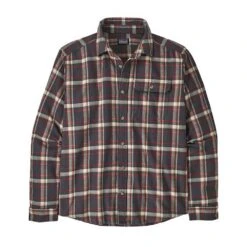 Patagonia Men's Cotton In Conversion Lightweight Fjord Flannel Shirt - Major: Ink Black